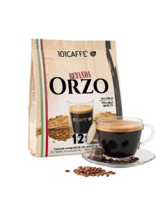 Roasted Barley Brew Capsules Compatible with Nespresso Machines, 12 Capsules / Caffeine-Free Coffee Alternative / 100% Natural Roasted Barley / Rich Texture & Coffee-Like Aroma