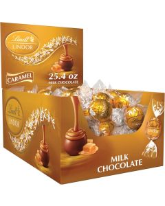 Lindt LINDOR Caramel Milk Chocolate Truffles, 60 Count