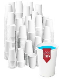 Prestee 1000 Pack 3oz Small Paper Cups - Mini Bathroom & Mouthwash Cups, Hot Coffee Cups for Espresso, Holiday & Christmas Party Supplies
