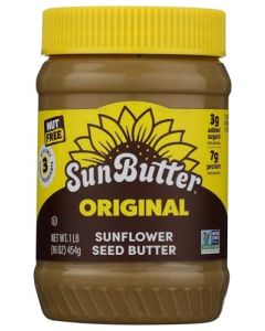 SunButter Original Sunflower Seed Butter 16 oz NutFree Spread with 7g PlantBased Protein Roasted Rich Savory Flavor Smooth Texture Vegan Kosher NonGMO