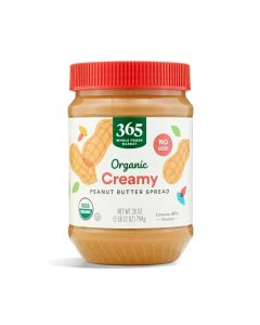 365 by Whole Foods Market Organic Creamy Peanut Butter Spread No Stir 28 Ounce