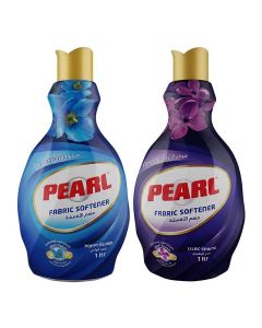 Pearl Fabric Softener Concentrate 2 x 1L Promo Pack Poppy Bloom & Lilac Spring Perfume Capsules Long Lasting Fragrance 2 x 1 L, 2L