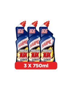 Harpic Citrus Toilet Cleaner, 750ml x 3