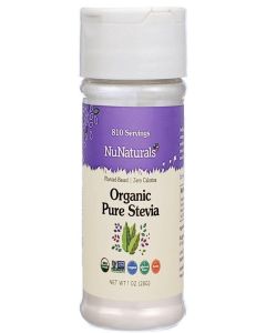 NuNaturals Organic Pure Stevia Extract, 100% Stevia No Fillers, Keto Sugar-Free Powdered Sweetener, Plant-Based Sugar Substitute, No Erythritol, Over 800 Servings, 1 oz