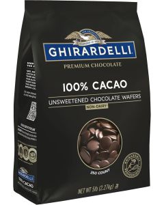 Ghirardelli 100% Cacao Unsweetened Chocolate Wafers - 5lb Bag