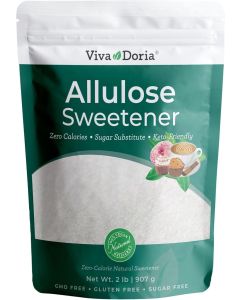Viva Doria Allulose Sweetener, 2 lb (907g) - Zero Calorie Sugar Substitute for Coffee, Tea, Cooking, and Baking - Keto Friendly, Non-Erythritol, GMO Free, Gluten Free & Vegan