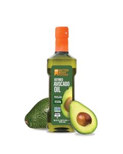 BetterBody Foods Refined Avocado Oil NonGMO Cooking Oil Kosher Keto and Paleo Diet Friendly Frying Baking 500 mL 169 Fl Oz