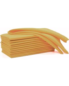 Ramanta Home Set of 12 Polyester Cloth Napkins 18x18 Inches Washable Dinner Napkins with Hemmed Edges for Weddings Thanksgiving Hotel Durable Table Linen for Parties or Everyday Use Mustard
