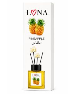 Lona Pineapple Room and Office Air Freshener, 50ml with a set of reeds and scented roses