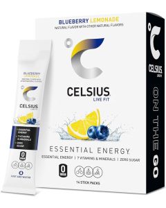 CELSIUS On-the-Go Essential Energy Drink Mix - Blueberry Lemonade Flavor (14 Stick Pack)