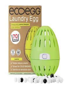 Ecoegg Laundry Egg / Detergent & Fabric Conditioner Replacement / Non bio, no enzymes, phosphates, bleach (Jasmine)