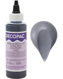 DecoPac Stone Gray Premium Gel Color for Cake Decorations - 4 Fl Oz