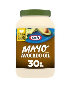 Kraft Mayo with Avocado Oil Reduced Fat Mayonnaise Classic Creamy Condiment for Sandwiches and Salads Made with CageFree Eggs For a Keto and Low Carb Lifestyle 30 fl oz Jar