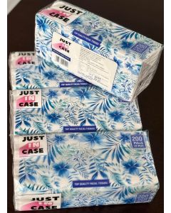 Facial Tissue Pouch(2 Ply)-200 Pulls/Pouch, Set of 4 pouches