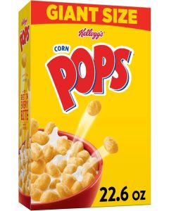 Kellogg's Corn Pops Breakfast Cereal, Giant Size, 22.6oz Box with 8 Vitamins and Minerals