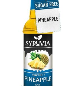 Syruvia Sugar-Free Pineapple Syrup - 25.4 fl oz Flavored Syrup for Drinks, Cocktails, Lemonades, Iced Teas, and Desserts