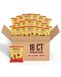 Hippeas Chickpea Puffs, Flavor Blast: Blazin' Hot, 0.75 Ounce (Pack of 18) - Vegan, Gluten-Free Snack with 3g Protein and 2g Fiber