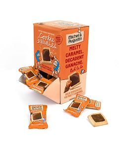 Michel et Augustin Cookies Individually Wrapped Snacks Changemaker Gift Box Milk Chocolate Caramel Shortbread Bulk Snacks 40 French Butter Cookies per Box