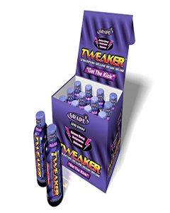 Tweaker Energy Shots - Grape Flavor - Zero Sugar, Zero Calorie Keto-Friendly Energy Shot - 2 oz Regular Strength with Natural Caffeine Boosters (Pack of 12)