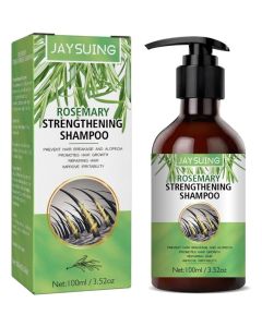 JAYSUING Rosemary Strengthening Shampoo for Weak Hair and Scalp Repair 100ml Enriched with botanical ingredients to nourish scalp, reduce irritation, support hair growth, improve hair texture, and restore natural strength and shine for healthier daily hai