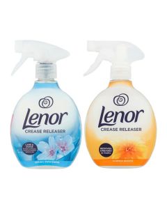 lenor Crease Releaser Spray for Clothes removes creases in fabric 1 X Summer Breeze Scent 1 X Spring Awakening 500ML