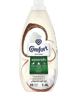 Comfort Naturals Fabric Softener Suitable For Sensitive Skin Tropical Coconut, Plant-Based Formula For Long-Lasting Freshness, 1.4L