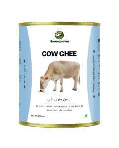 Homegrown Pure Cow Desi Ghee - Rich Aromatic Clarified Butter / Grass-Fed, Traditional, Healthy Cooking Ghee (1 litre)