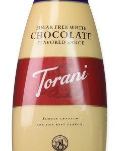 Torani Sugar Free White Chocolate Sauce, 64 Ounces - Keto Friendly and Gluten Free