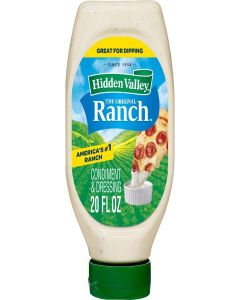 Hidden Valley Easy Squeeze Original Ranch Salad Dressing and Topping, 20 Ounce Bottle (Package May Vary)