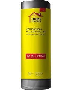67 Gallons, Pack of 10-Pieces, Size 105*125 cm, Heavy Duty Bio-degradable Garbage Bags Roll, Bin Liners, Trash Bags