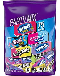 SweeTARTS Variety Party Mix - Assorted Candy Bag with 75 Individually Wrapped Pieces, 28.6 Ounce