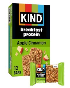 KIND Breakfast Protein Bars, Apple Cinnamon, Gluten Free, Low Sodium, Healthy Snacks, 8g Protein, 12 Count (12 Packs of 2 Bars)