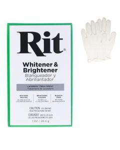 All Purpose Concentrated Rit Dye Powder Single Pack with Plastic Gloves for Clothing Dcor and Crafts WhitenerBrightener