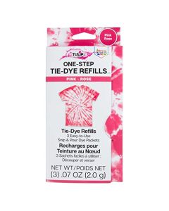 Tulip OneStep TieDye Kit 3 Fabric Dye Refill Packs Packs Pink