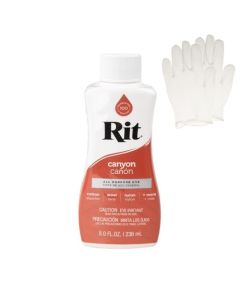 Rit Dye Liquid Fabric Dye for Crafting Clothing and Dcor 8 oz Bottle Canyon Gloves Included