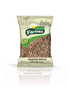 Farmex Premium Quality Whole Masoor Dal / Brown Lentils - 500g