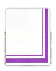 Gift Boutique Purple and White Cocktail Napkins – 120 Pack 5 x 5 Inch 3-Ply Disposable Lined Beverage Napkins for Parties, Weddings, Birthdays, Holidays, and Special Occasions