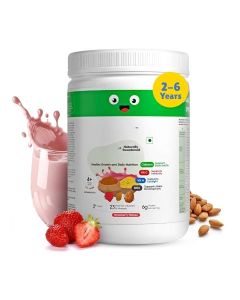 Strawberry Flavour Kids' Nutrition Powder, 350g, for Ages 2-6, No Refined Sugar, Ragi, Bajra, Almonds & Oats