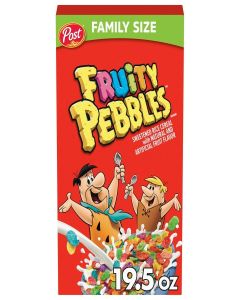 Fruity PEBBLES Breakfast Cereal Cup, Gluten Free, 19.5 oz Box
