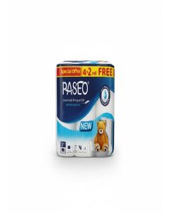 PASEO Premium Luxury 3-Ply Bathroom Rolls / 480 Sheets Per Roll / Extra Strong, Ultra Soft & Absorbent Toilet Paper / 4+2 FREE Pack
