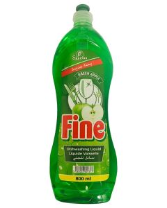 Spartan Fine Dishwashing Liquid – 800 ml Green Apple-Scented Concentrate for Effective Grease Removal and Gentle Cleaning