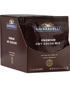 Ghirardelli Premium Hot Cocoa Envelopes Rich chocolate 227 Ounce Pack of 15
