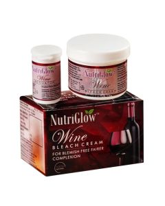 NutriGlow Wine Bleach Cream With Grape Extracts For Blemish Free Fair Complexion Tan Remove Glowing Skin 43gm