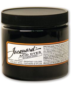 Jacquard Acid Dye 8oz Jar Pumpkin Orange Acid Dye for Wool Silk Alpaca Feathers Cosplay Wigs and Nylon Powder Wool Dye for Full Coverage Dyeing Vibrant Acid Silk Dye