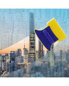 MOSHTU Magnetic Glass Window Cleaner Double Side Washing Equipment with 2 Extra Cleaning Cotton Pads for Glass Cleaning Multicolor