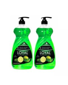 Loyal 5 in 1 Dishwashing Liquid with Mint and Lemon fragrance- 2X1.5Ltrs
