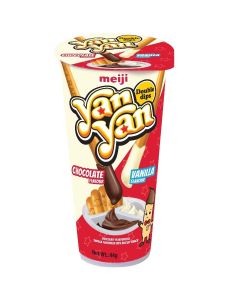 Yan Yan Biscuit Sticks with Chocolate and Vanilla Dip