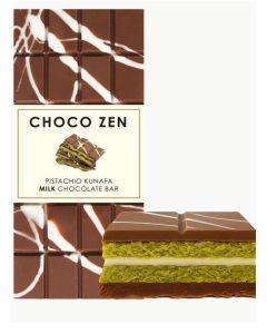 Choco Zen Premium Pistachio Kunafa Milk Chocolate Bar 100g