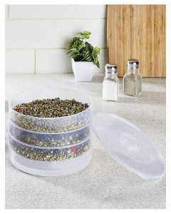 Darkpyro Sprout Maker with 4 Compartments for Multi Purpose Use Plastic Grocery Container for Sprouting Grainsseeds etc