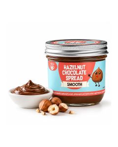 Smooth Hazelnut Chocolate Spread 250g - Cocoa & Date Blend, No Refined Sugar - Made with Cashews, Coconut Oil & Pink Himalayan Salt - Ideal for Toast, Pancakes, Baking and Desserts
